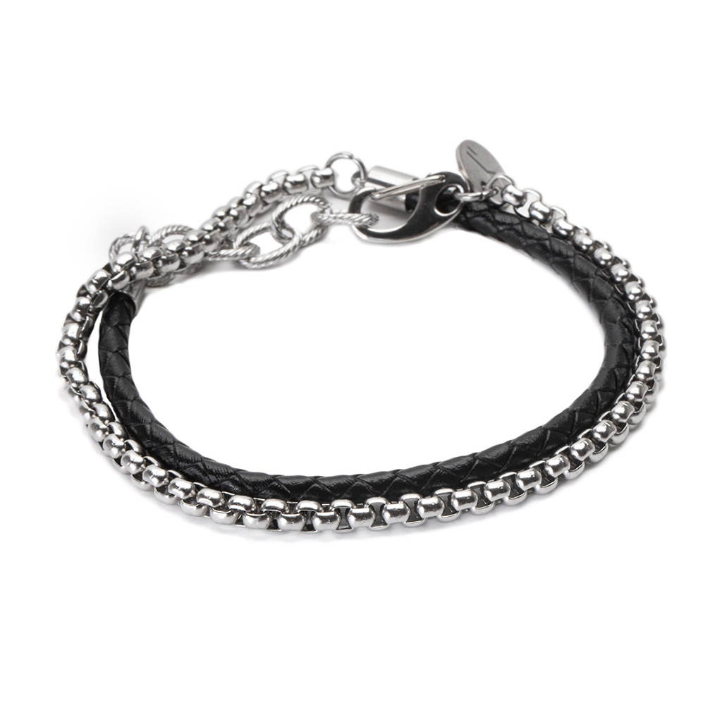 Pulseira Aço Lemmy Silver Preto